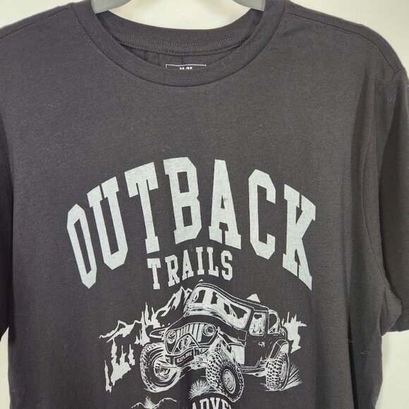 Outback Trails Off Road Adventures Short Sleeve Graphic Tee Cotton in Black Med - Picture 2 of 6